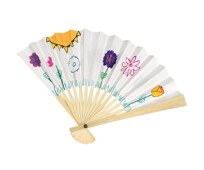 Color-Me™ Paper Fans, 24/Pack