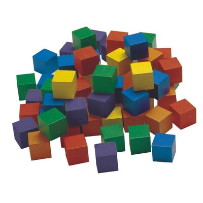 Learning Advantage™ 1" Hardwood Color Cube, 100/Pack