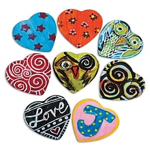 S&S Worldwide Heartfelt Magnets Craft Kit, 36/Pack