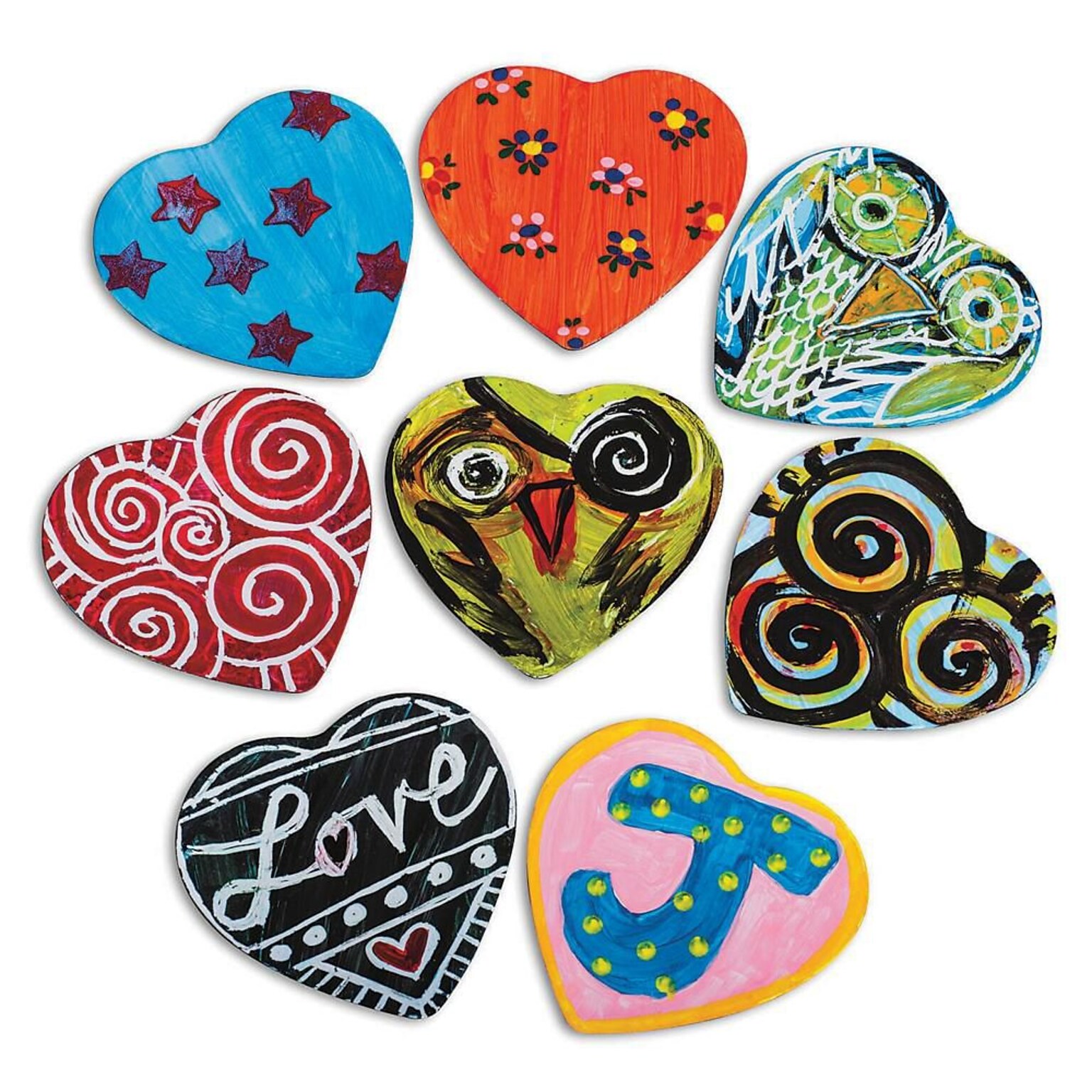 S&S Heartfelt Magnets Craft Kit, 36/Pack (GP1019)