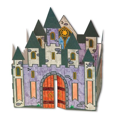 S&S Worldwide 3D Velvet Castle Craft Kit, 12/Pack