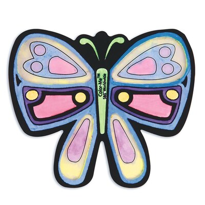 S&S Worldwide Velvet Butterfly Sun Catchers Craft Kit, 12/Pack