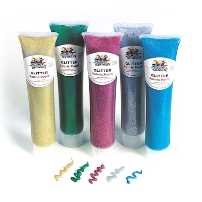 Color Splash® 3 oz. Glitter Fabric Paint Set