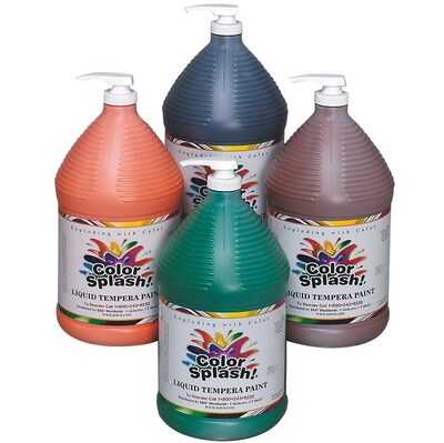 Color Splash Set B Liquid Tempera Paint, 128 oz.