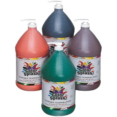 Color Splash Washable Tempera Paint, 128 oz., Assorted Colors (PT3289)