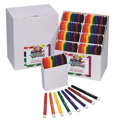 Color Splash Broadline Markers Plus Pack, Assorted, 192/Pack (BV-0824)