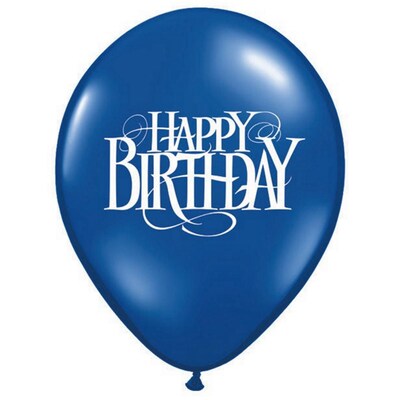 Pioneer® Balloon 11" Happy Birthday Superscript Balloon, 100/Pack