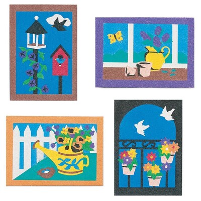 S&S® 5 x 7 Garden Sand Art Board, 12/Pack