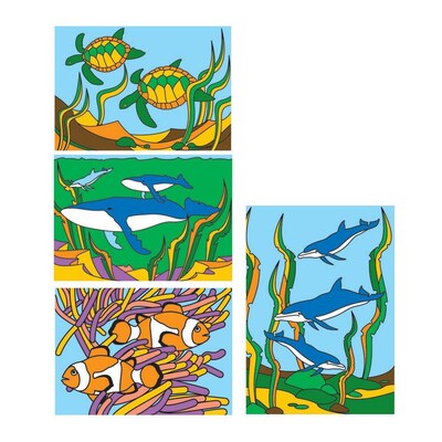 S&S® 5 x 7 Sea Life Sand Art Board, 12/Pack
