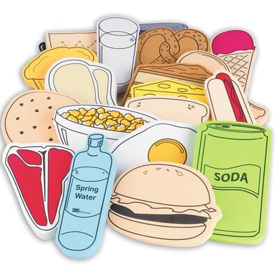 S&S® Flat Foam Foods, Grains and More, 18/Set