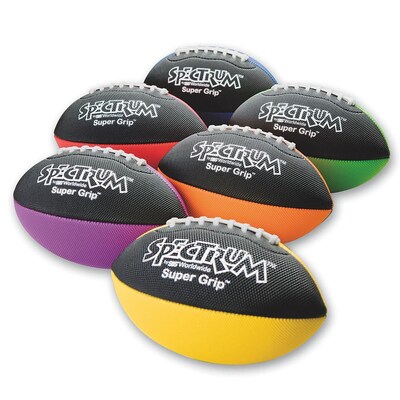 Spectrum™ Youth Football Set, 8 1/2"L, Assorted, 6/Set