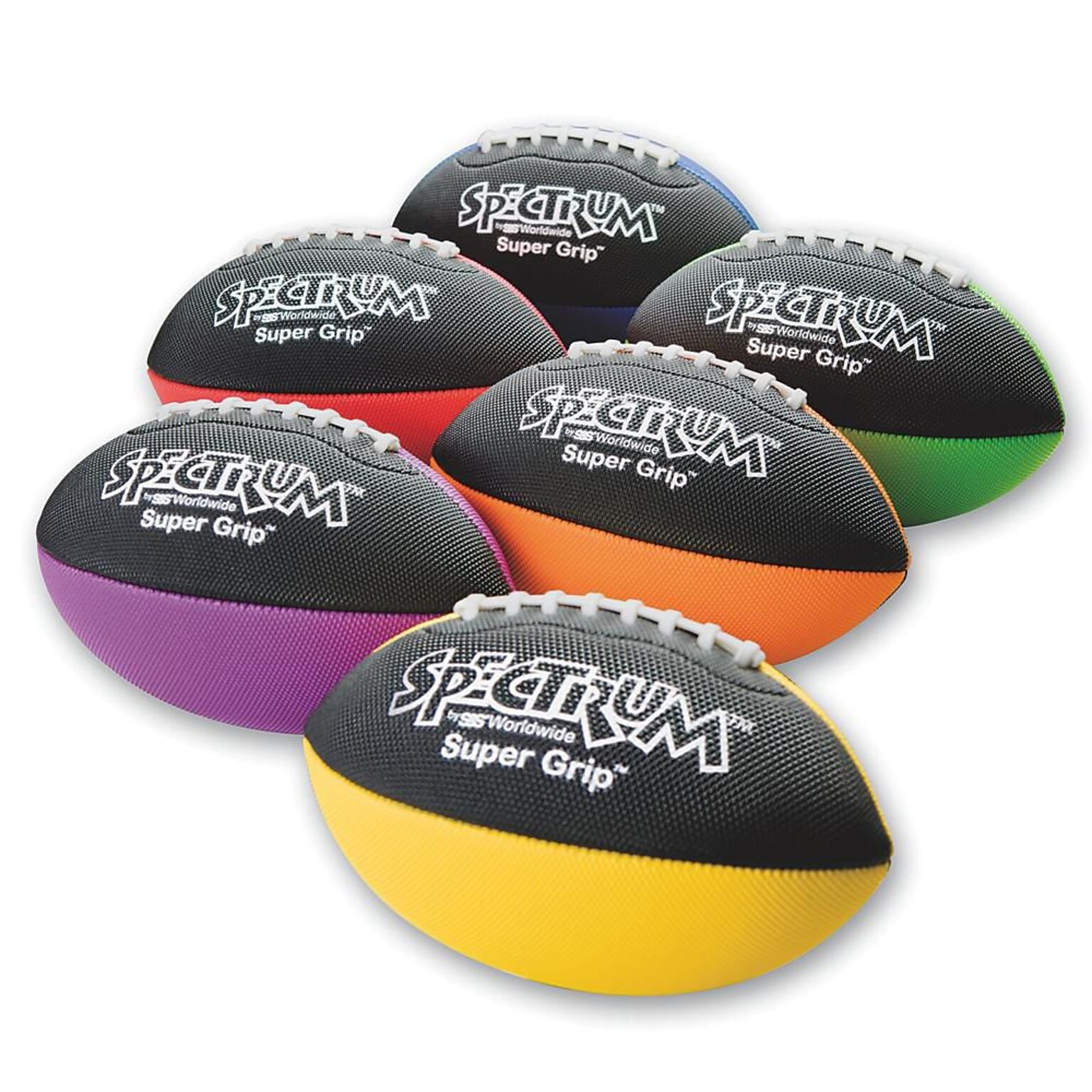 Spectrum™ Youth Football Set, 8 1/2L, Assorted, 6/Set