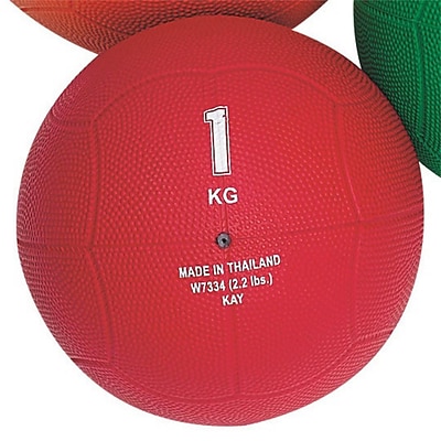 S&S® Rubber Medicine Ball, 2.2 lbs., Red