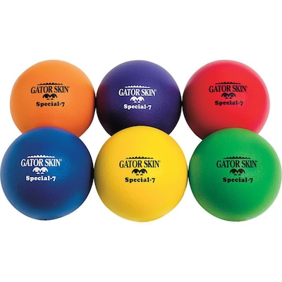 Gator Skin Special Ball, 7" Dia., Assorted, 6/Set