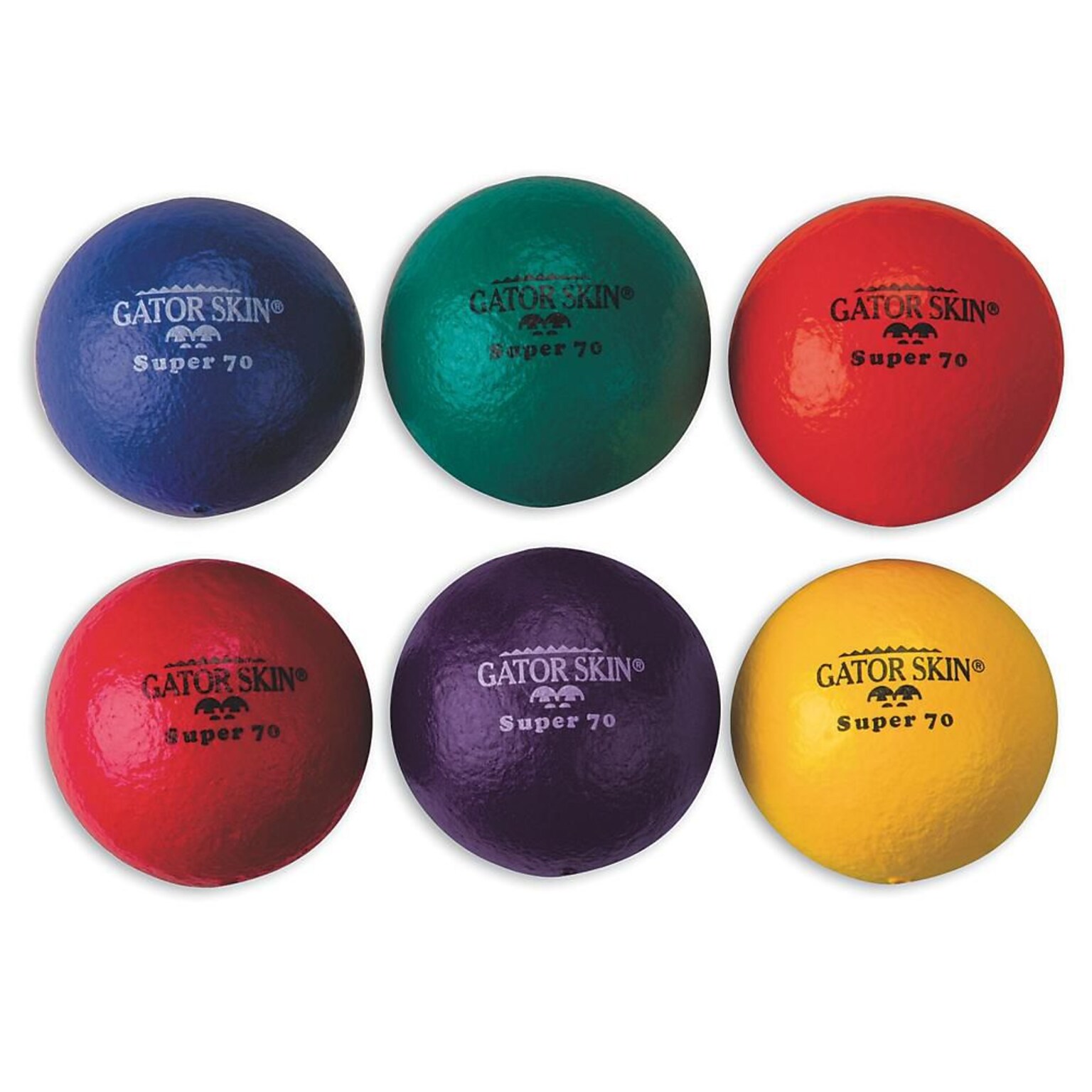 Gator Skin Super 70 Ball, 2 3/4 Dia., Assorted, 6/Set
