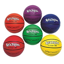 Spectrum 28-1/2 Lite-80 Basketball, Assorted Colors, 6/Pack (W9176002)