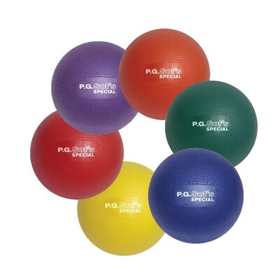 S&S® Spectrum™ P.G. Sofs™ Soft Vinyl Balls, 8(Dia.), Assorted, 6/Set