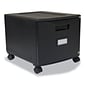 Storex Mobile Vertical File Cabinet, Letter/Legal Size, Lockable, 12.75"H x 18.25"W x 14.75"D, Black (STX61259B01C)