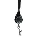 Advantus 36 Lanyard With Retractable ID Reel and Badge Clip, Black, 12/Pack (AVT75549)