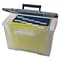 Storex Portable File Storage Box With Organizer Lid, Letter/Legal Size, Clear (STX61511U01C)