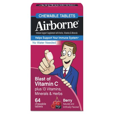 Immune Support Chewable Tablets, Berry, 64 Count