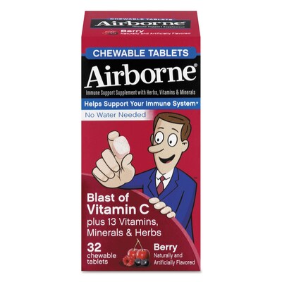 Airborne® Immune Support Chewable Tablets; Berry, 32/Pack