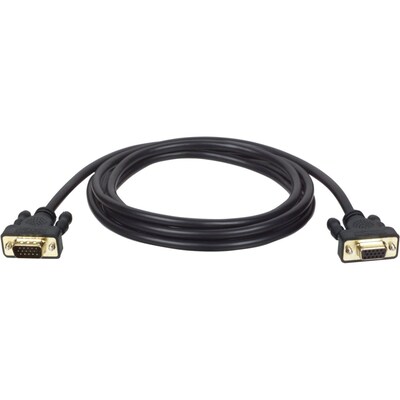 Tripp Lite 6' HD-15 Male/Female VGA Monitor Extension Cable; Black