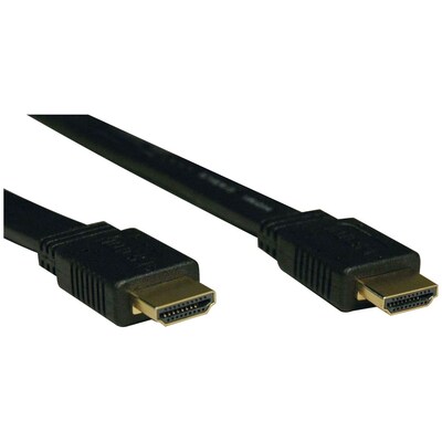 Tripp Lite 10 Flat High Speed HDMI to HDMI Gold HDMI Cable; Black
