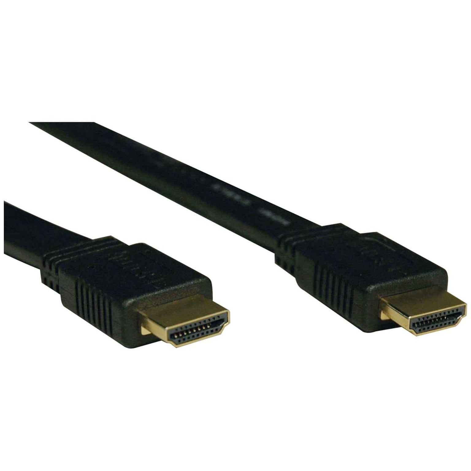 Tripp Lite 10 Flat High Speed HDMI to HDMI Gold HDMI Cable; Black