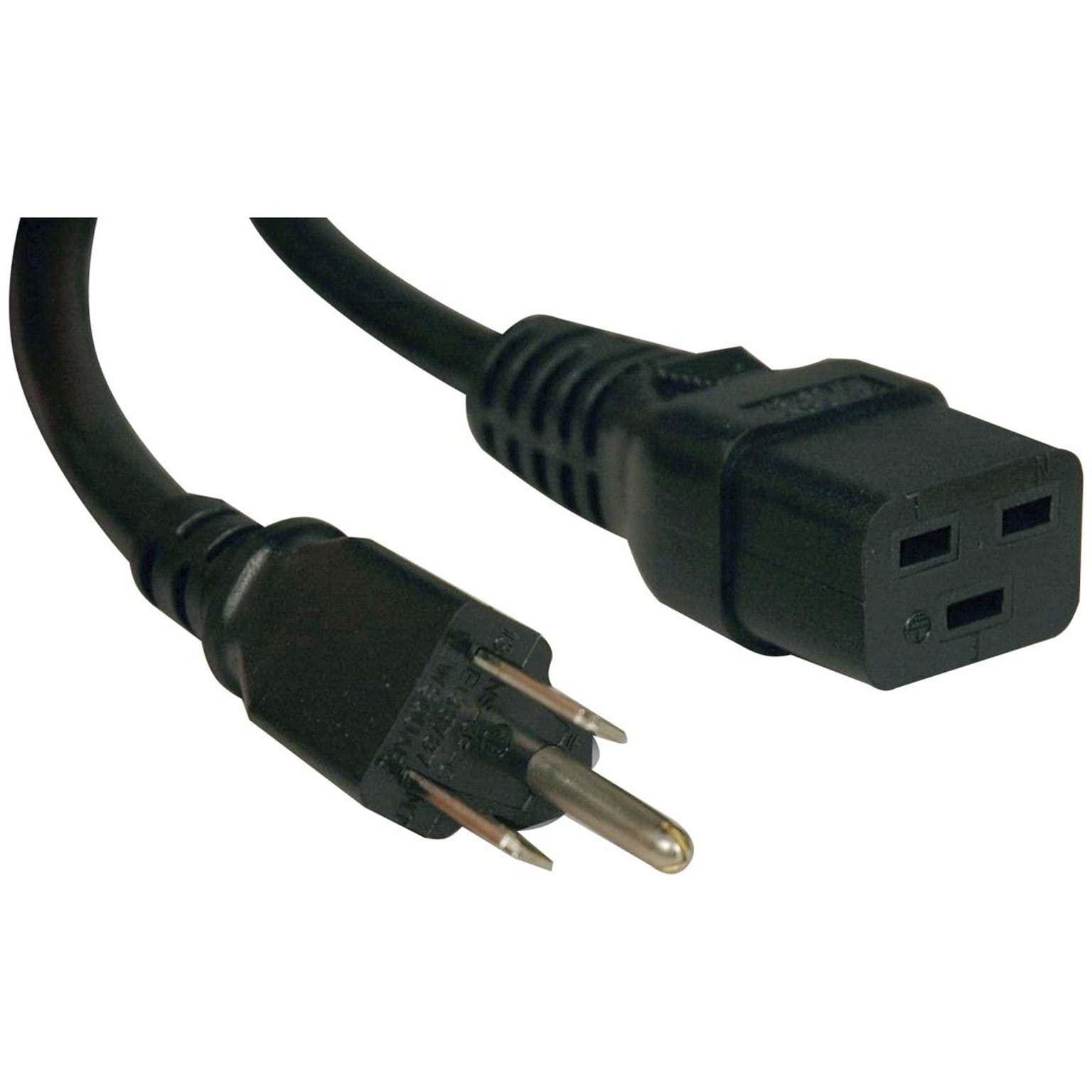 Tripp Lite 10 IEC-320-C19 to NEMA 5-15P Heavy Duty Power Cord; Black