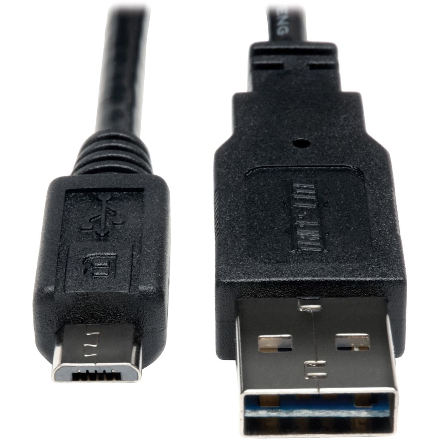 Tripp Lite 6 Universal Reversible USB 2.0 A Male to Micro USB B Male USB Cable; Black
