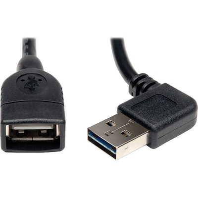 Tripp Lite 1.5 Universal Reversible USB 2.0 Right/Left Angle Extension Cable, Black152