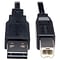 Tripp Lite 10 Universal Reversible USB 2.0 A Male to B Male USB Cable; Black