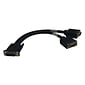 Tripp Lite 1' DMS-59 Male to HD-15 Female VGA Splitter Cable; Black