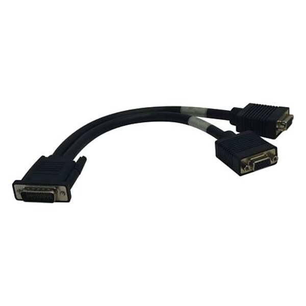 Tripp Lite 1 DMS-59 Male to HD-15 Female VGA Splitter Cable; Black