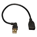 Tripp Lite 10 USB 2.0 A Left Angle Male to USB 2.0 A Female Extension Cable; Black