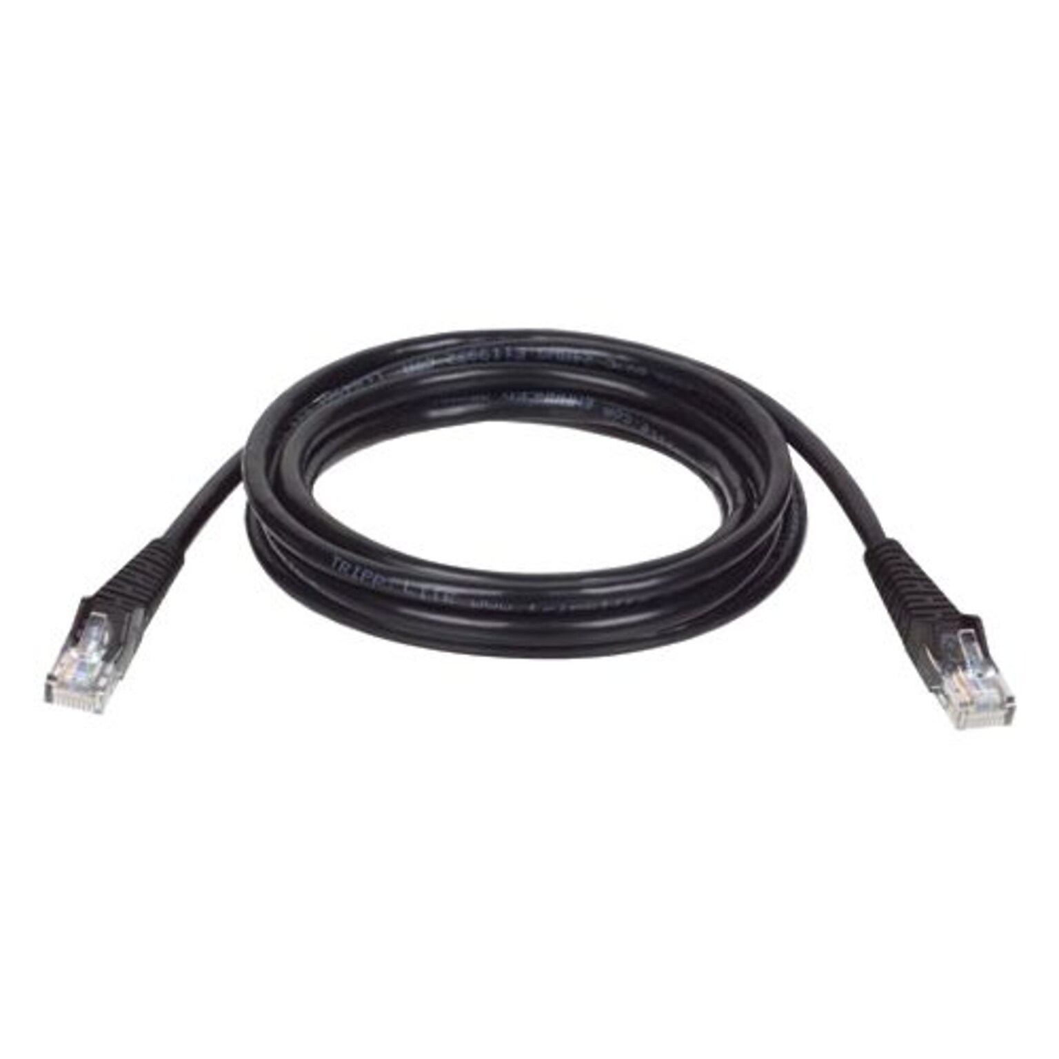 Tripp Lite 30 Cat5e RJ45/RJ45 Snagless Molded Cable; Black