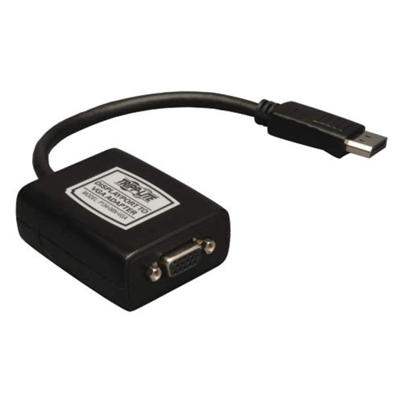 Tripp Lite DisplayPort 1.2 Male to HD-15 Female VGA Adapter; Black
