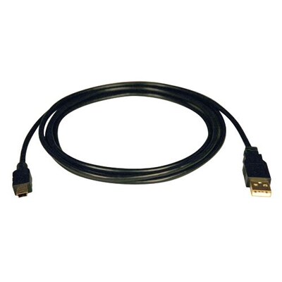 Tripp Lite 3 USB 2.0 Type A Male to Mini USB Type B Male Device Cable, Black (U030-003)