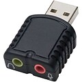 Syba™ USB 2.0 Stereo Sound Adapter With Mic Input, Black