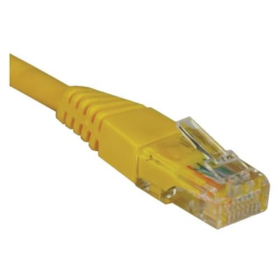 Tripp Lite N001-015-YW Cat5e RJ-45 15 Male/Male Snagless Molded Patch Cable, Yellow (N001-015-YW)