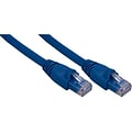 QVS® 14 Cat6a RJ45 10Gigabit Ethernet Patch Cord; Blue