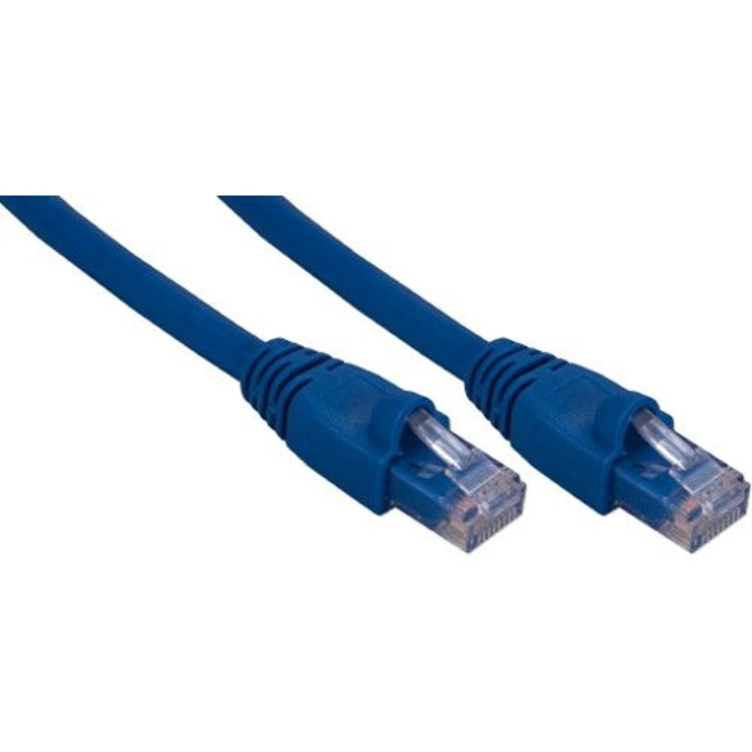 QVS® 14 Cat6a RJ45 10Gigabit Ethernet Patch Cord; Blue