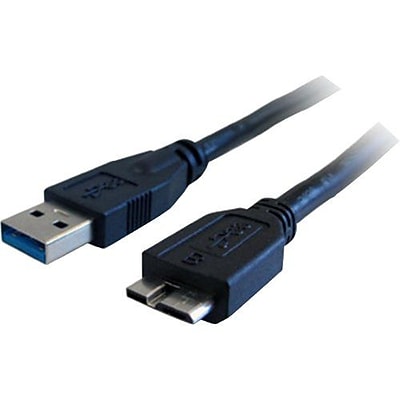 Comprehensive® Standard Series 3 USB 3.0 A Male to Micro B Male USB Cable; Black