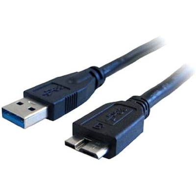 Comprehensive® Standard Series 10 USB 3.0 A Male to Micro B Male USB Cable; Black