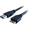 Comprehensive® Standard Series 10 USB 3.0 A Male to Micro B Male USB Cable; Black