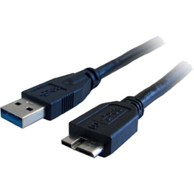 Comprehensive® Standard Series 15 USB 3.0 A Male to Micro B Male USB Cable; Black
