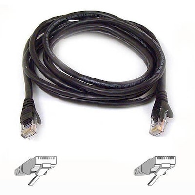 Belkin™ 10 Cat6 RJ45/RJ45 Snagless Duplex Patch Cable; Black