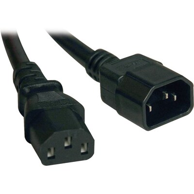 Tripp Lite 3 IEC-320-C14 to IEC-320-C13 Power Cord; Black