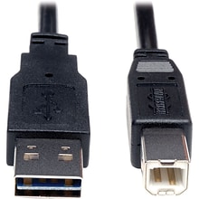 Tripp Lite Universal Reversible 6 USB 2.0 A/B Male USB Cable; Black